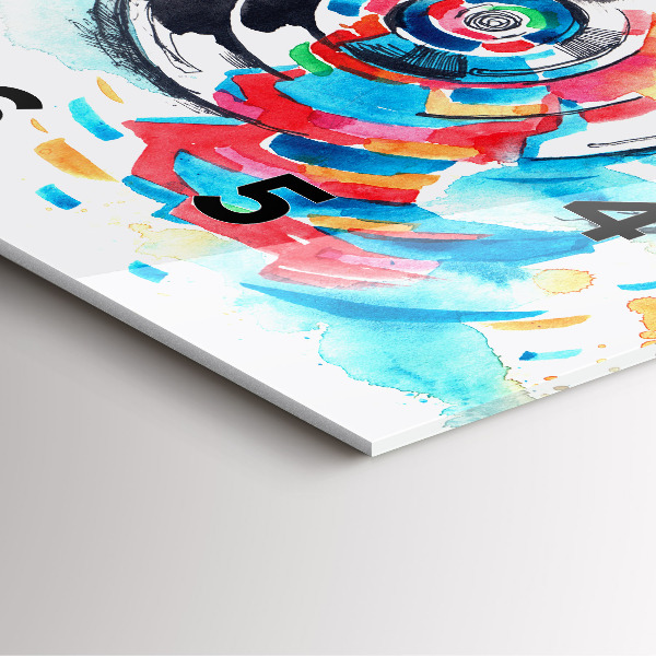 Square wall clock Woman photographer