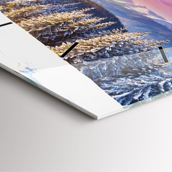 Square wall clock Winter Mountain Landscape