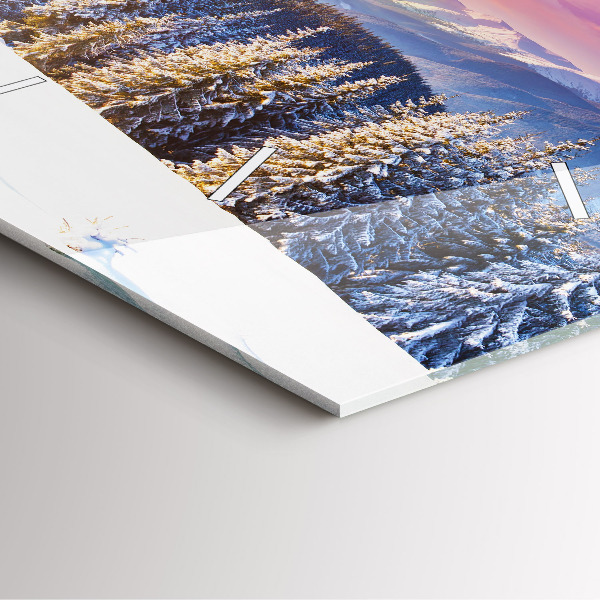 Square wall clock Winter Mountain Landscape