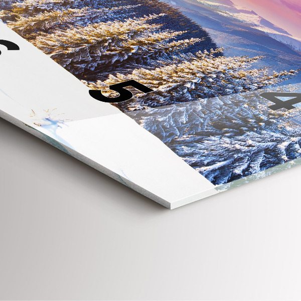 Square wall clock Winter Mountain Landscape