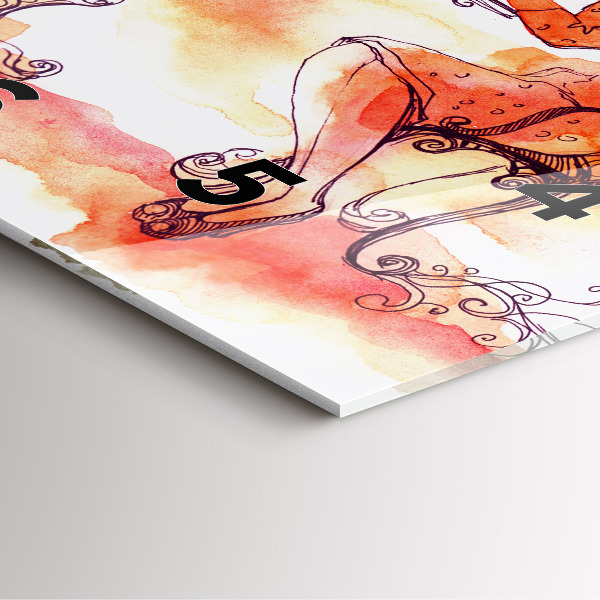 Square wall clock Woman drinking tea