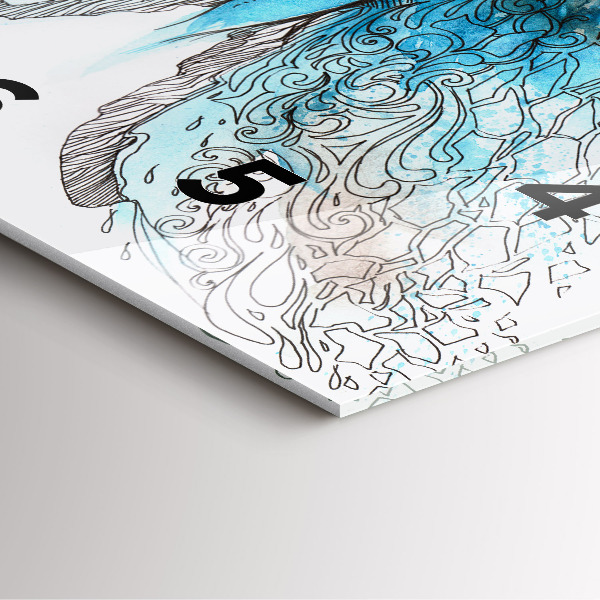 Square wall clock Butterfly face