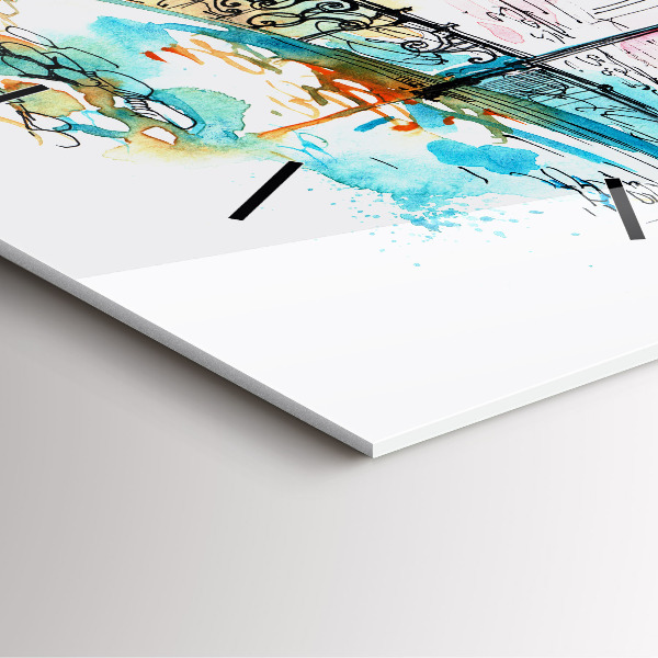 Square wall clock Painted Architecture