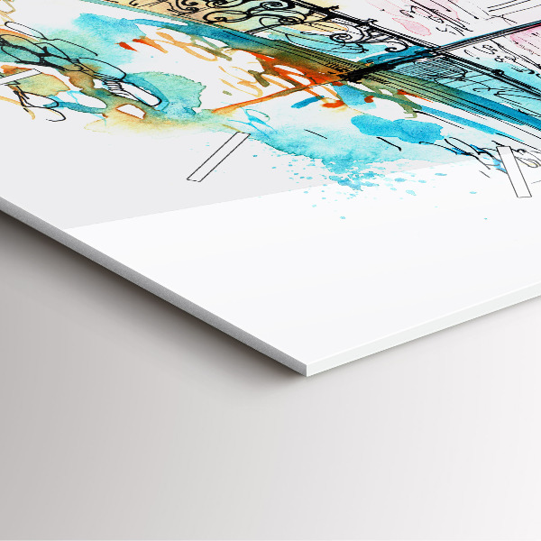 Square wall clock Painted Architecture