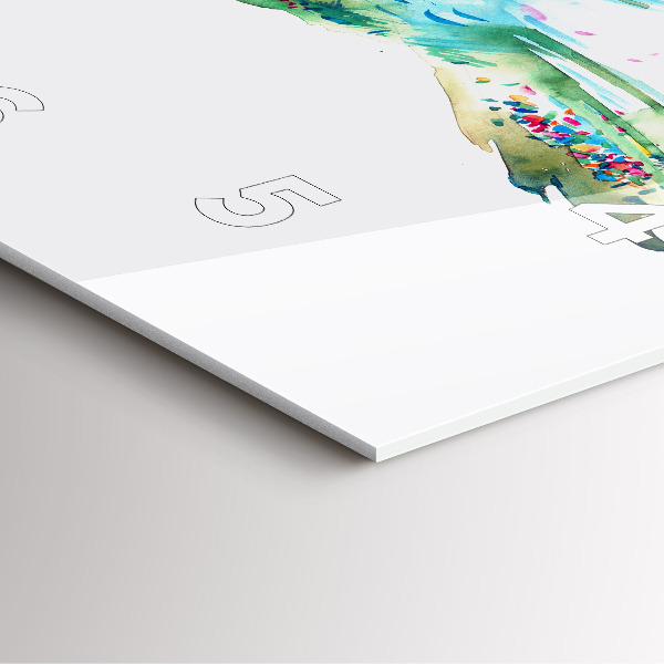 Square wall clock Abstraction of bird and spring