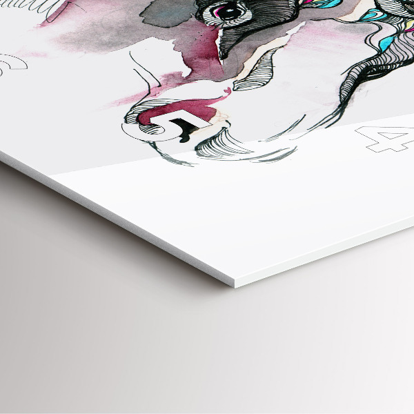 Square wall clock Moose abstract