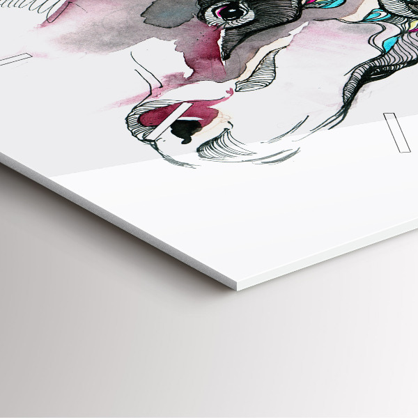 Square wall clock Moose abstract