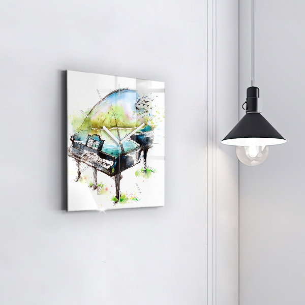 Square wall clock Illustration 4 Seasons