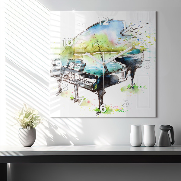 Square wall clock Illustration 4 Seasons