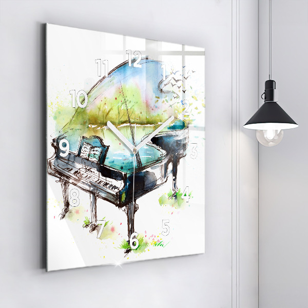 Square wall clock Illustration 4 Seasons