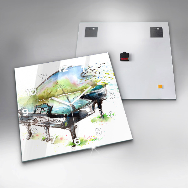 Square wall clock Illustration 4 Seasons