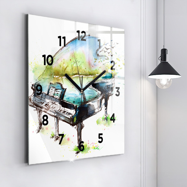 Square wall clock Illustration 4 Seasons