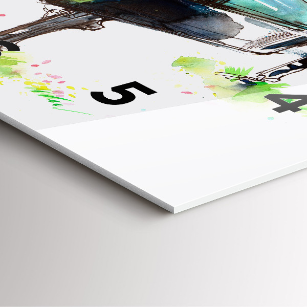 Square wall clock Illustration 4 Seasons