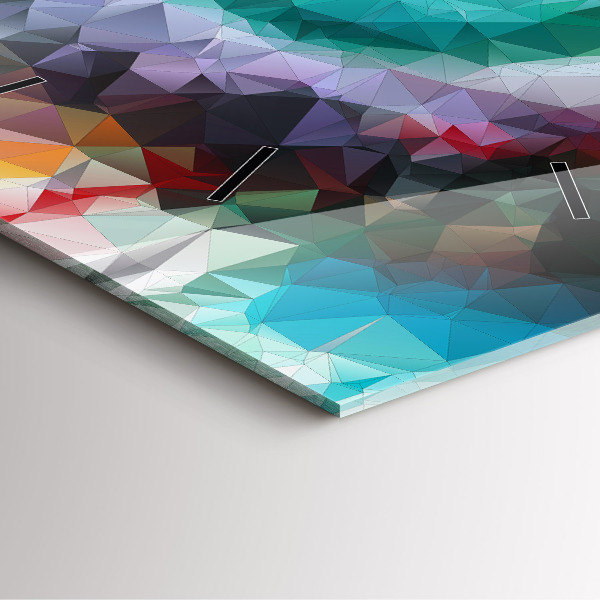 Square wall clock Colorful human eye