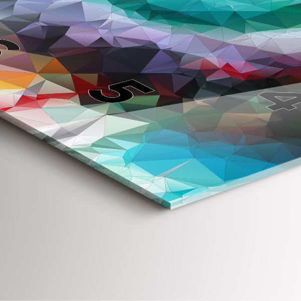 Square wall clock Colorful human eye