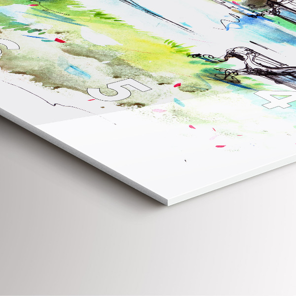 Square wall clock Picturesque spring