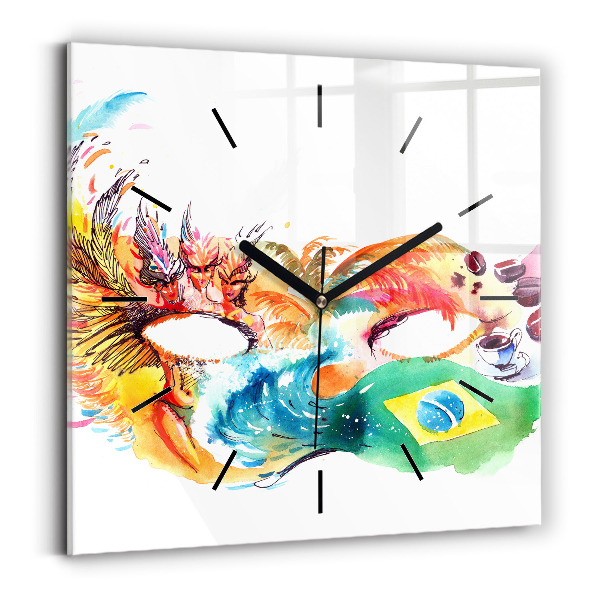 Square wall clock Culture - Brazilian flag