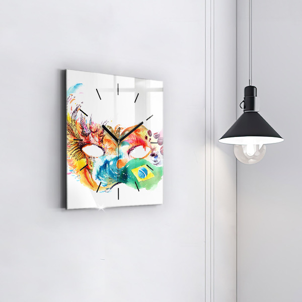 Square wall clock Culture - Brazilian flag