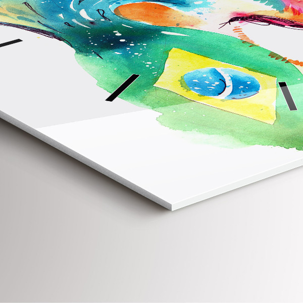 Square wall clock Culture - Brazilian flag
