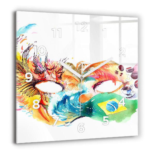 Square wall clock Culture - Brazilian flag