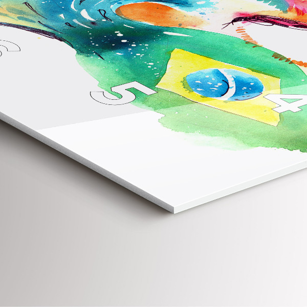 Square wall clock Culture - Brazilian flag