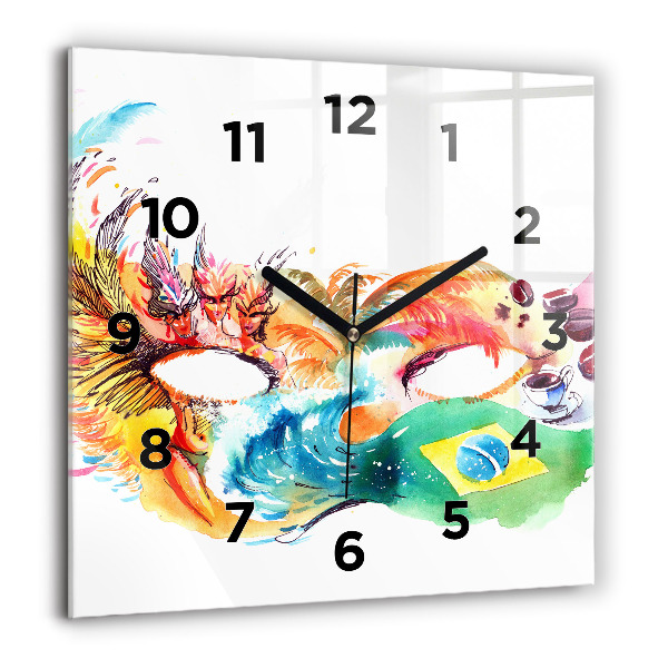 Square wall clock Culture - Brazilian flag