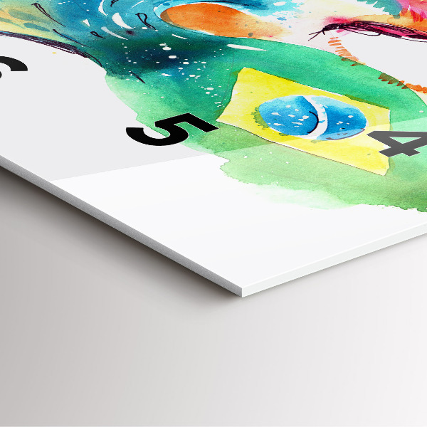 Square wall clock Culture - Brazilian flag