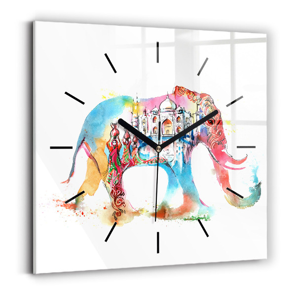 Square wall clock Indian Culture