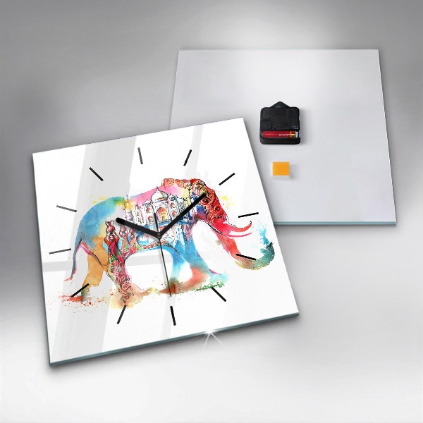 Square wall clock Indian Culture