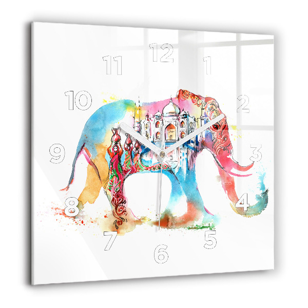 Square wall clock Indian Culture