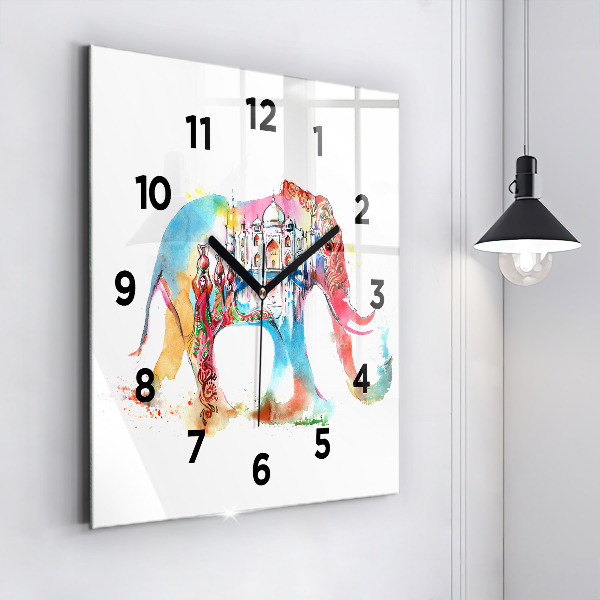 Square wall clock Indian Culture
