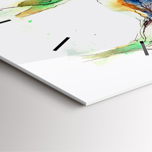 Square wall clock Moose and Mountain Landscape