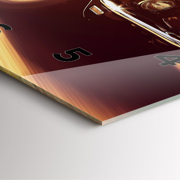 Square wall clock Classic old car