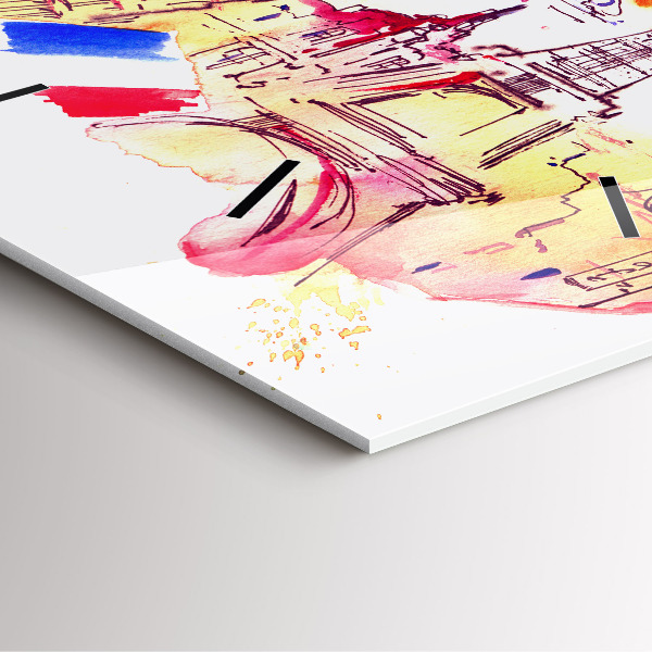 Square wall clock Attractive countries in the world