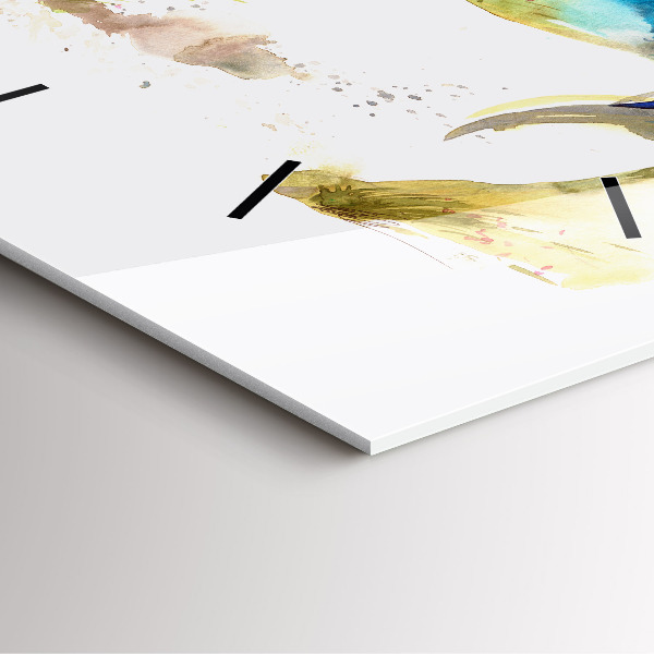 Square wall clock Painted Mountains and Horse