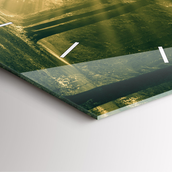 Square wall clock Sun Rays Forest