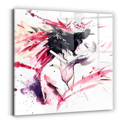 Square wall clock Lovers abstraction