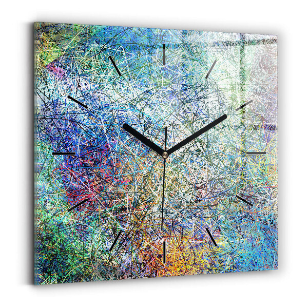 Square wall clock Abstraction - Emotions
