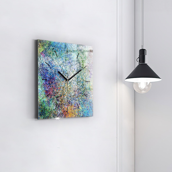 Square wall clock Abstraction - Emotions