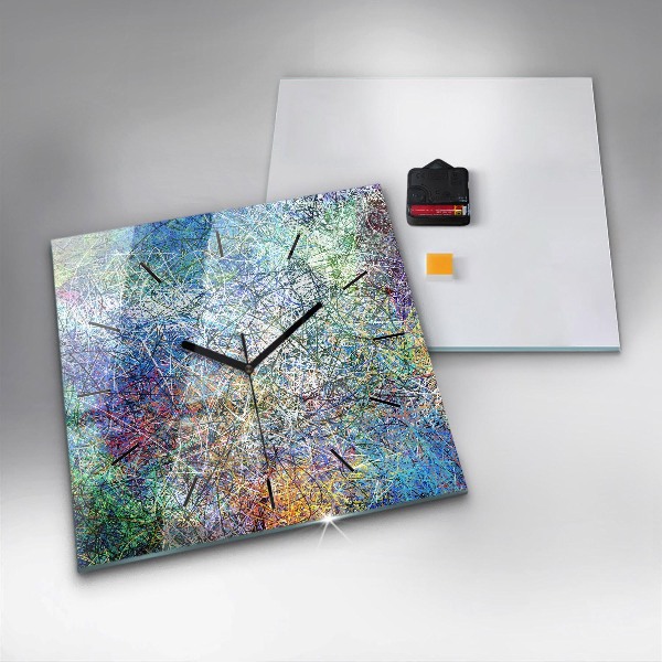 Square wall clock Abstraction - Emotions