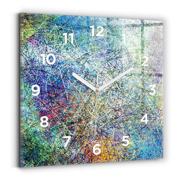 Square wall clock Abstraction - Emotions
