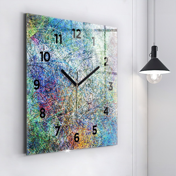 Square wall clock Abstraction - Emotions
