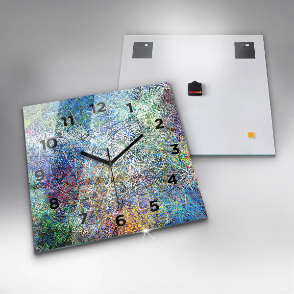 Square wall clock Abstraction - Emotions