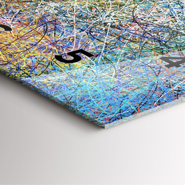 Square wall clock Abstraction - Emotions