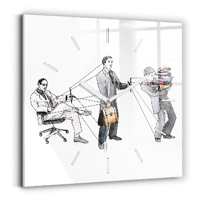 Square wall clock Puppet People