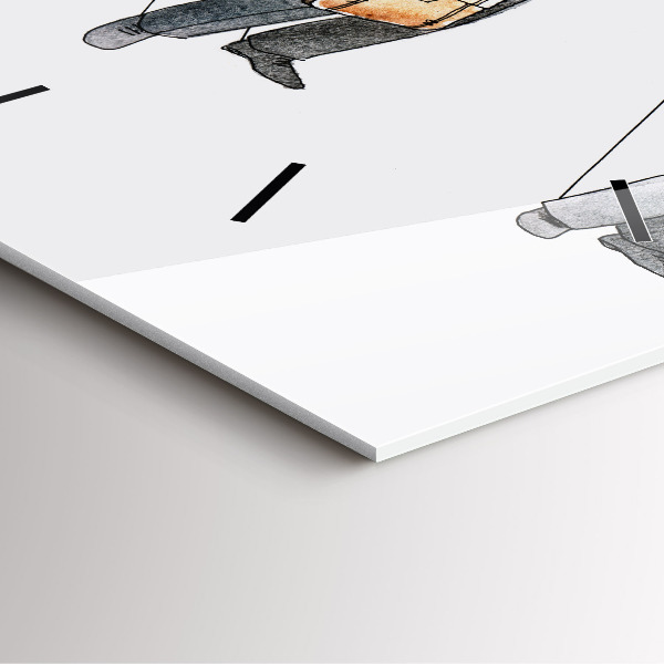 Square wall clock Puppet People