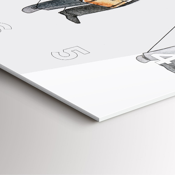 Square wall clock Puppet People