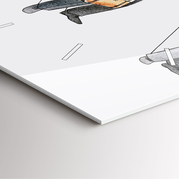 Square wall clock Puppet People