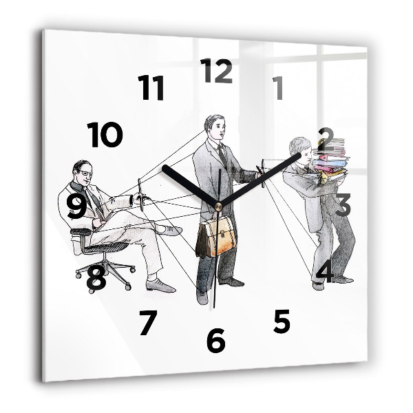 Square wall clock Puppet People
