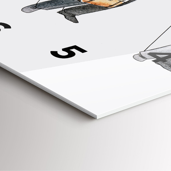 Square wall clock Puppet People